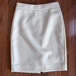 J.Crew No. 2 Pencil Skirt – Cream Wool – 6P